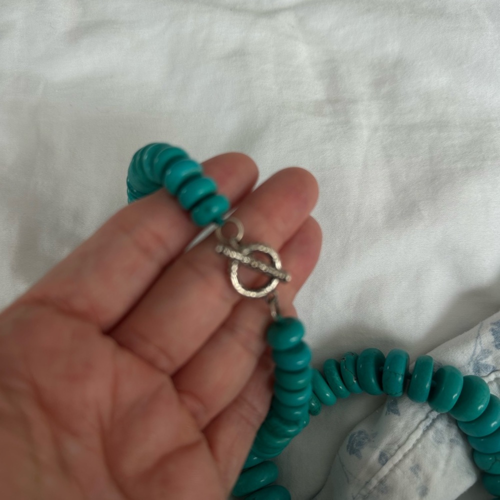 Turquoise Beaded Necklace EUC Statement Necklace - Picture 3 of 5